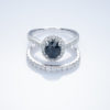 3.10 CTW Rare Unheated "Color Change" Sapphire and Diamond Halo Ring in 18k White Gold - Image 3